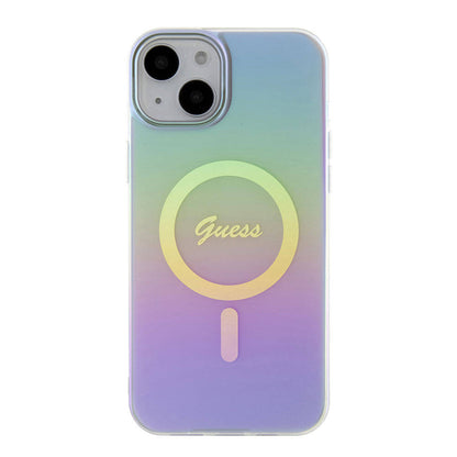 Futrola MagSafe za Apple iPhone 15, Guess, IML Iridescent, Ljubičasta