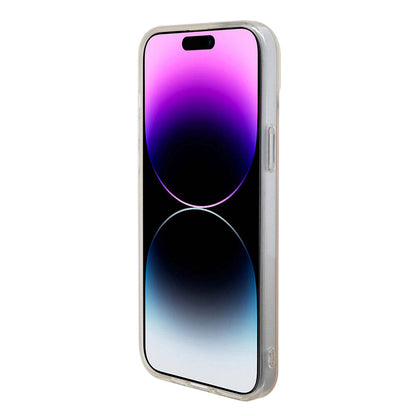 Futrola MagSafe za Apple iPhone 15, Guess, IML Iridescent Script, Roze GUHMP15SHITSP