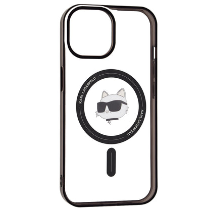 Futrola MagSafe za Apple iPhone 15, Karl Lagerfeld, IML Choupette's Head, Transparentna