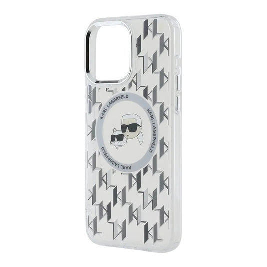 Futrola MagSafe za Apple iPhone 15, Karl Lagerfeld, IML Monogram Karl & Choupette's Heads, Transparentna