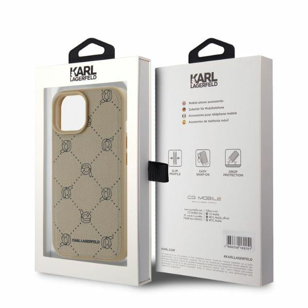 Futrola MagSafe za Apple iPhone 15, Karl Lagerfeld, Karl's Head, Bež