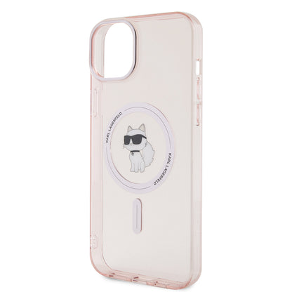 Futrola MagSafe za Apple iPhone 15 Plus / 14 Plus, Karl Lagerfeld, IML Choupette, Roze