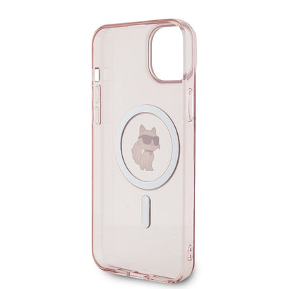 Futrola MagSafe za Apple iPhone 15 Plus / 14 Plus, Karl Lagerfeld, IML Choupette, Roze