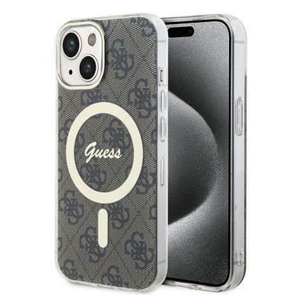 Futrola MagSafe za Apple iPhone 15 Plus, Guess, IML 4G, Braon