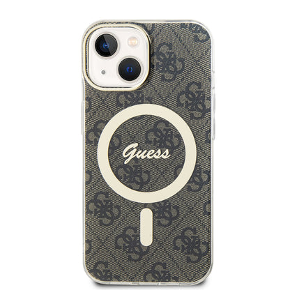 Futrola MagSafe za Apple iPhone 15 Plus, Guess, IML 4G, Braon
