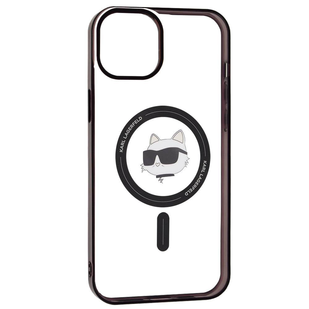 Futrola MagSafe za Apple iPhone 15 Plus, Karl Lagerfeld, IML Choupette's Head, Transparentna