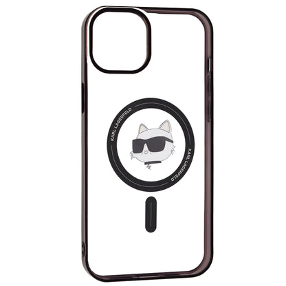 Futrola MagSafe za Apple iPhone 15 Plus, Karl Lagerfeld, IML Choupette's Head, Transparentna