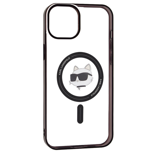 Futrola MagSafe za Apple iPhone 15 Plus, Karl Lagerfeld, IML Choupette's Head, Transparentna