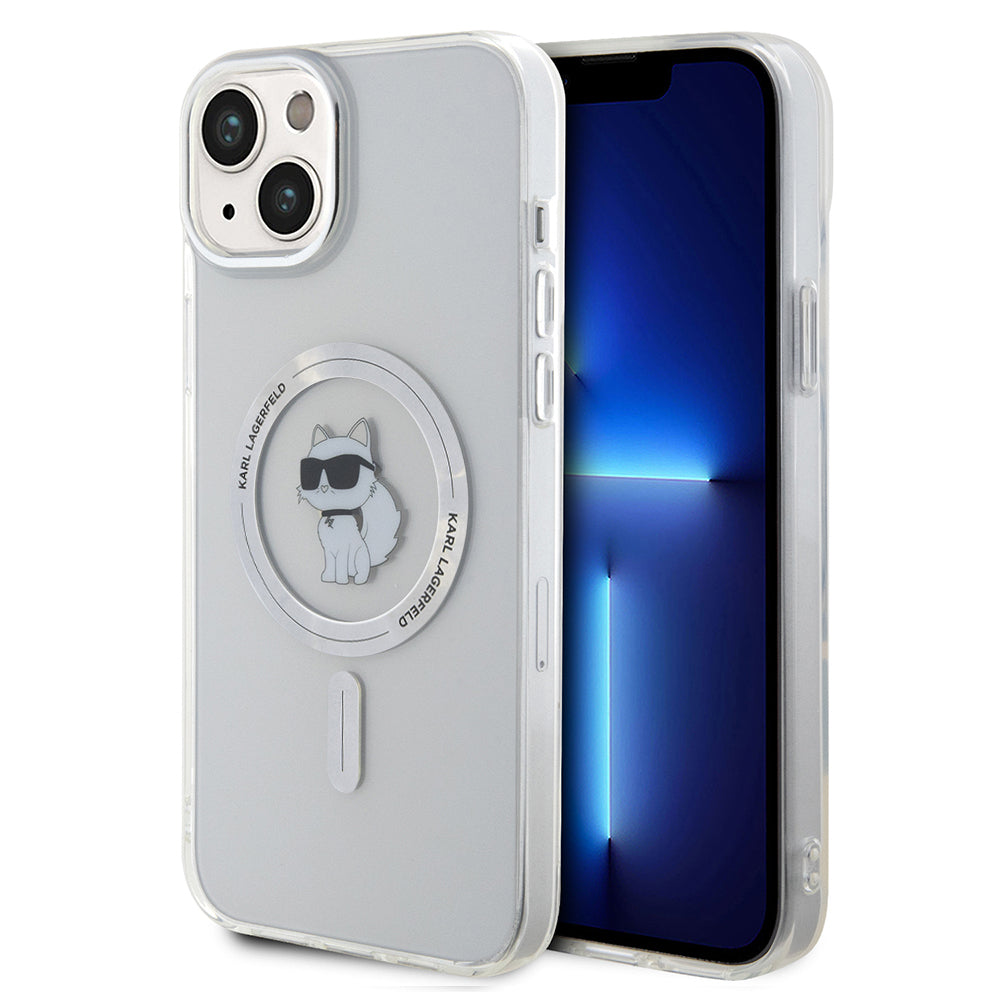 Futrola MagSafe za Apple iPhone 15 Plus / 14 Plus, Karl Lagerfeld, IML Choupette, Transparentna