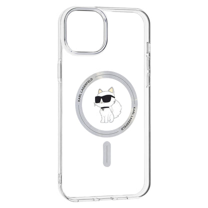Futrola MagSafe za Apple iPhone 15 Plus / 14 Plus, Karl Lagerfeld, IML Choupette, Transparentna