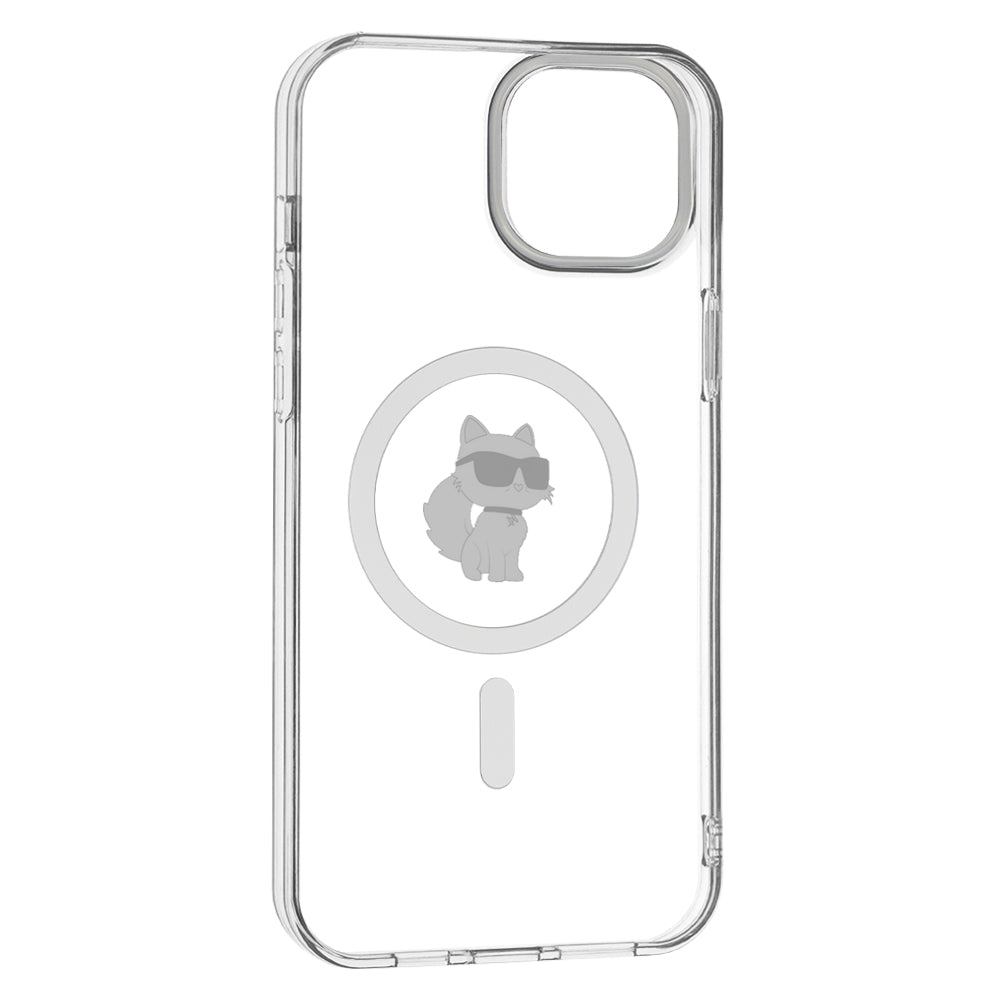 Futrola MagSafe za Apple iPhone 15 Plus / 14 Plus, Karl Lagerfeld, IML Choupette, Transparentna