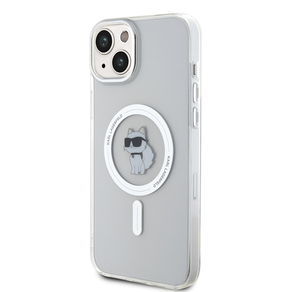 Futrola MagSafe za Apple iPhone 15 Plus / 14 Plus, Karl Lagerfeld, IML Choupette, Transparentna