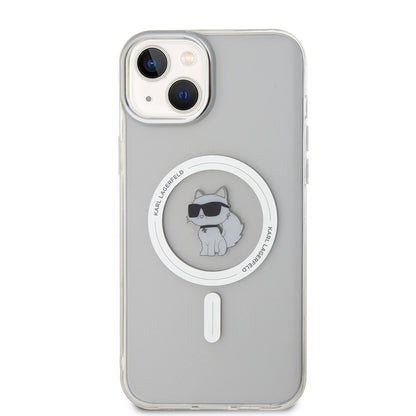 Futrola MagSafe za Apple iPhone 15 Plus / 14 Plus, Karl Lagerfeld, IML Choupette, Transparentna
