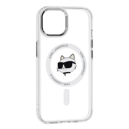 Futrola MagSafe za Apple iPhone 15 Plus, Karl Lagerfeld, IML Metal Choupette's Head, Bela