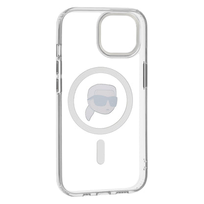 Futrola MagSafe za Apple iPhone 15 Plus, Karl Lagerfeld, IML Metal Karl's Head, Bela