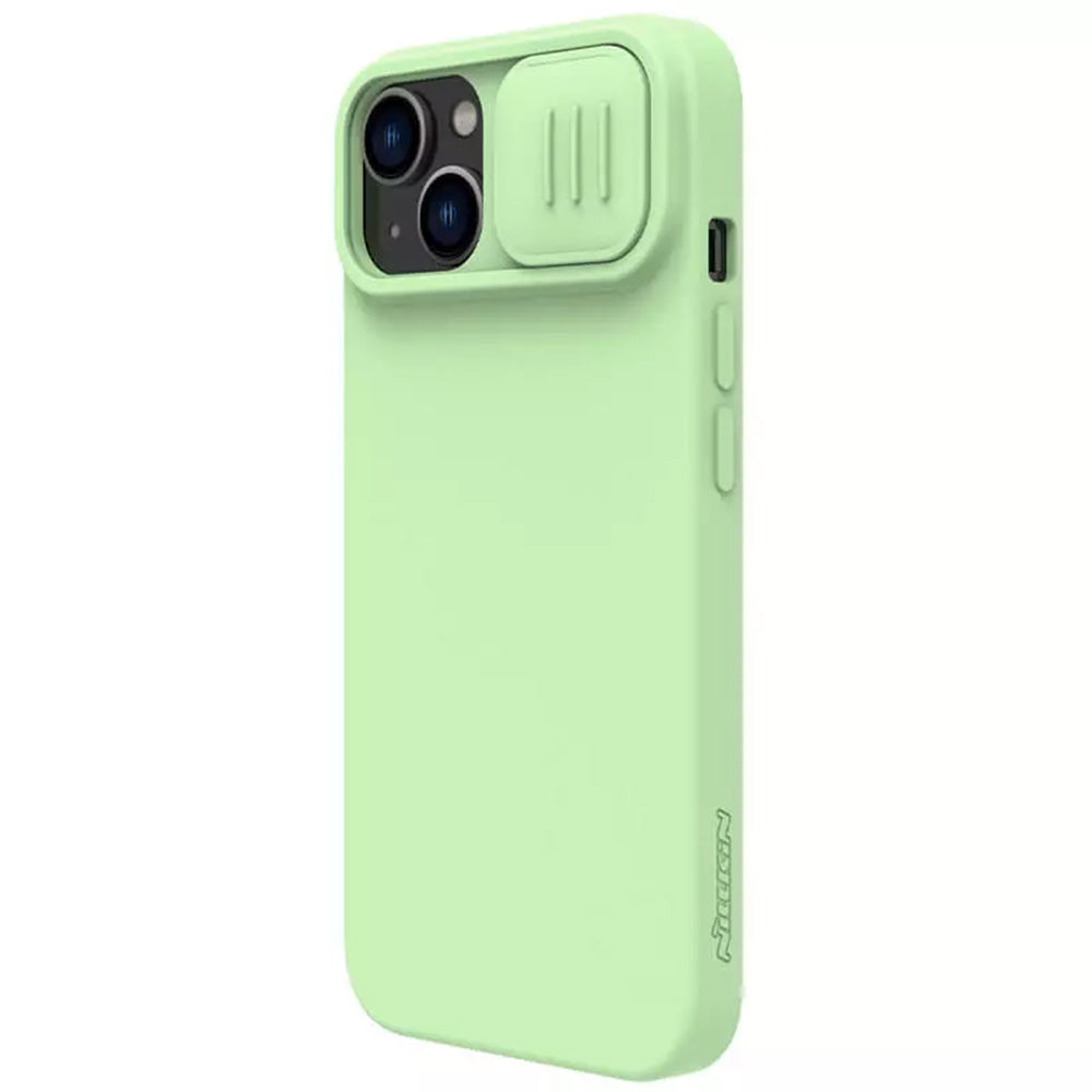 MagSafe futrola za Apple iPhone 15 Plus, Nillkin, CamShield Silky, Svetlo Zelena