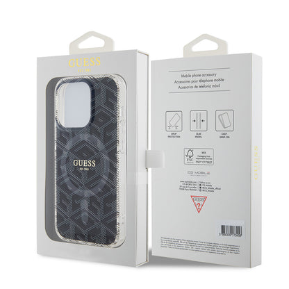 Futrola MagSafe za Apple iPhone 15 Pro, Guess, IML Gcube, Crna