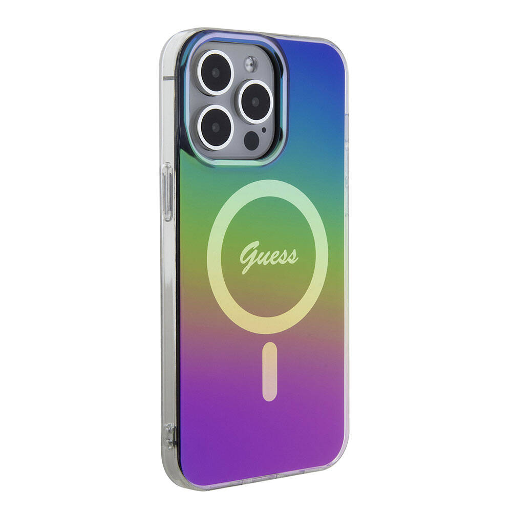 Futrola MagSafe za Apple iPhone 15 Pro, Guess, IML Iridescent, Višebojna