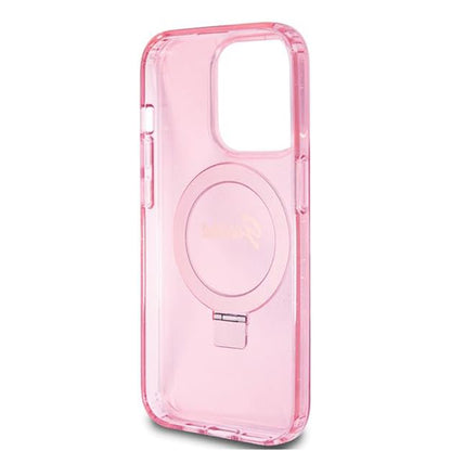 Futrola MagSafe za Apple iPhone 15 Pro, Guess, IML Ring Stand Glitter, Roze