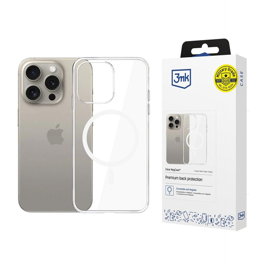 MagSafe futrola za Apple iPhone 15 Pro Max, 3MK, Clear MagCase, Providna