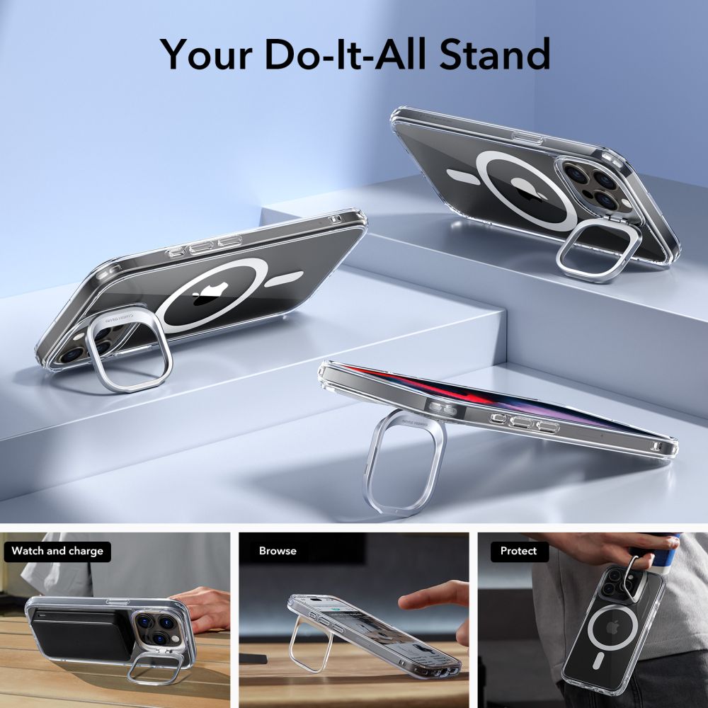 MagSafe futrola za Apple iPhone 15 Pro Max, ESR, Classic Hybrid Kickstand, Providna