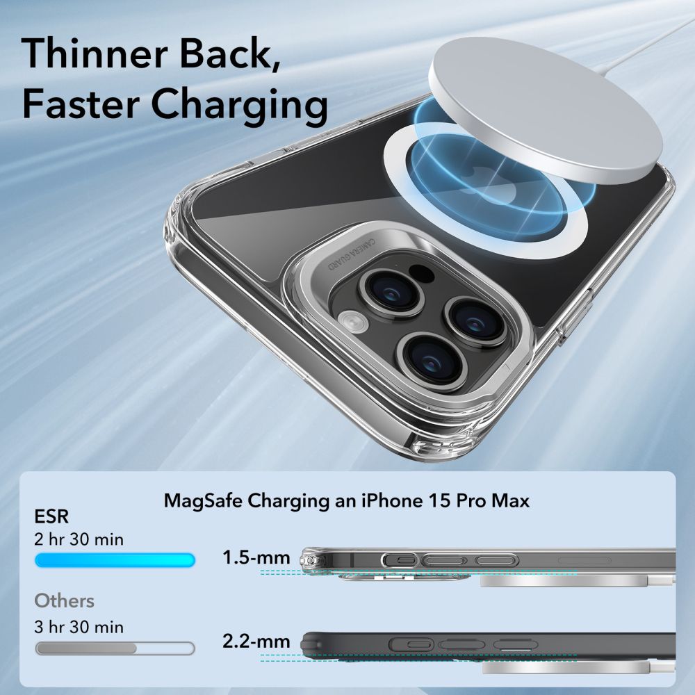 MagSafe futrola za Apple iPhone 15 Pro Max, ESR, Classic Hybrid Kickstand, Providna