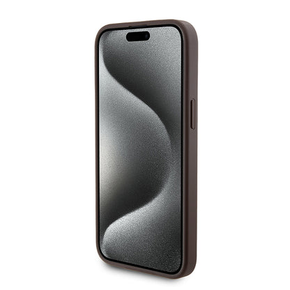 Futrola MagSafe za Apple iPhone 15 Pro Max, Guess, Powerbank 4G Metal Logo, Braon