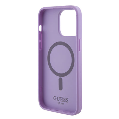 Futrola MagSafe za Apple iPhone 15 Pro Max, Guess, Saffiano, Ljubičasta