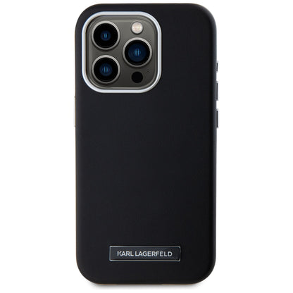 Futrola MagSafe za Apple iPhone 15 Pro Max, Karl Lagerfeld, FW Metal Plate, Crna
