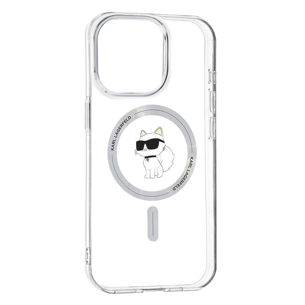 Futrola MagSafe za Apple iPhone 15 Pro Max, Karl Lagerfeld, IML Choupette, Transparentna