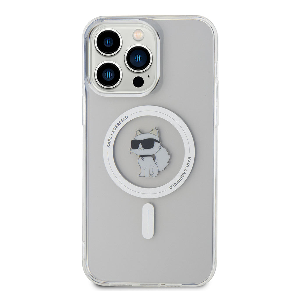 Futrola MagSafe za Apple iPhone 15 Pro Max, Karl Lagerfeld, IML Choupette, Transparentna