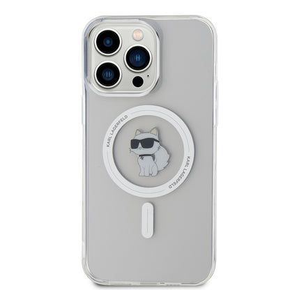 Futrola MagSafe za Apple iPhone 15 Pro Max, Karl Lagerfeld, IML Choupette, Transparentna