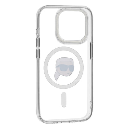 Futrola MagSafe za Apple iPhone 15 Pro Max, Karl Lagerfeld, IML Metal Karl's Head, Bela