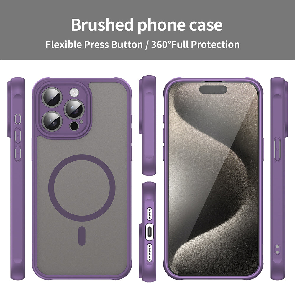 MagSafe futrola za Apple iPhone 15 Pro Max, Techsuit, HaloFrost II, Ljubičasta