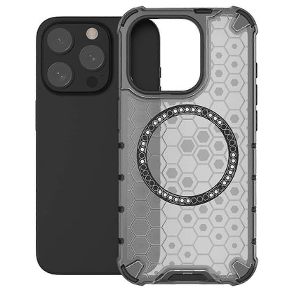 MagSafe futrola za Apple iPhone 15 Pro Max, Techsuit, HoneyComb Shield, Crna