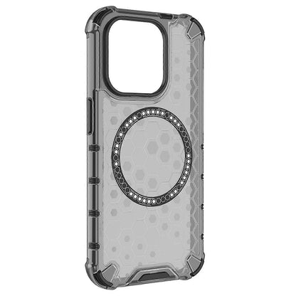 MagSafe futrola za Apple iPhone 15 Pro Max, Techsuit, HoneyComb Shield, Crna