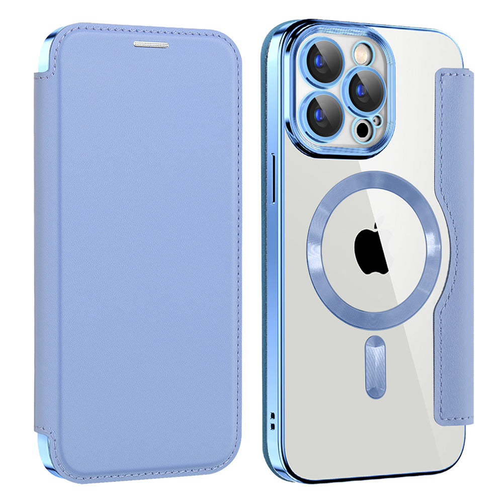 MagSafe futrola za Apple iPhone 15 Pro Max, Techsuit, SmartMag Book, Plava