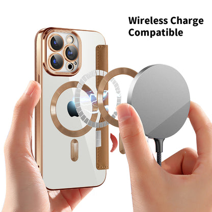 MagSafe futrola za Apple iPhone 15 Pro Max, Techsuit, SmartMag Book, Braon