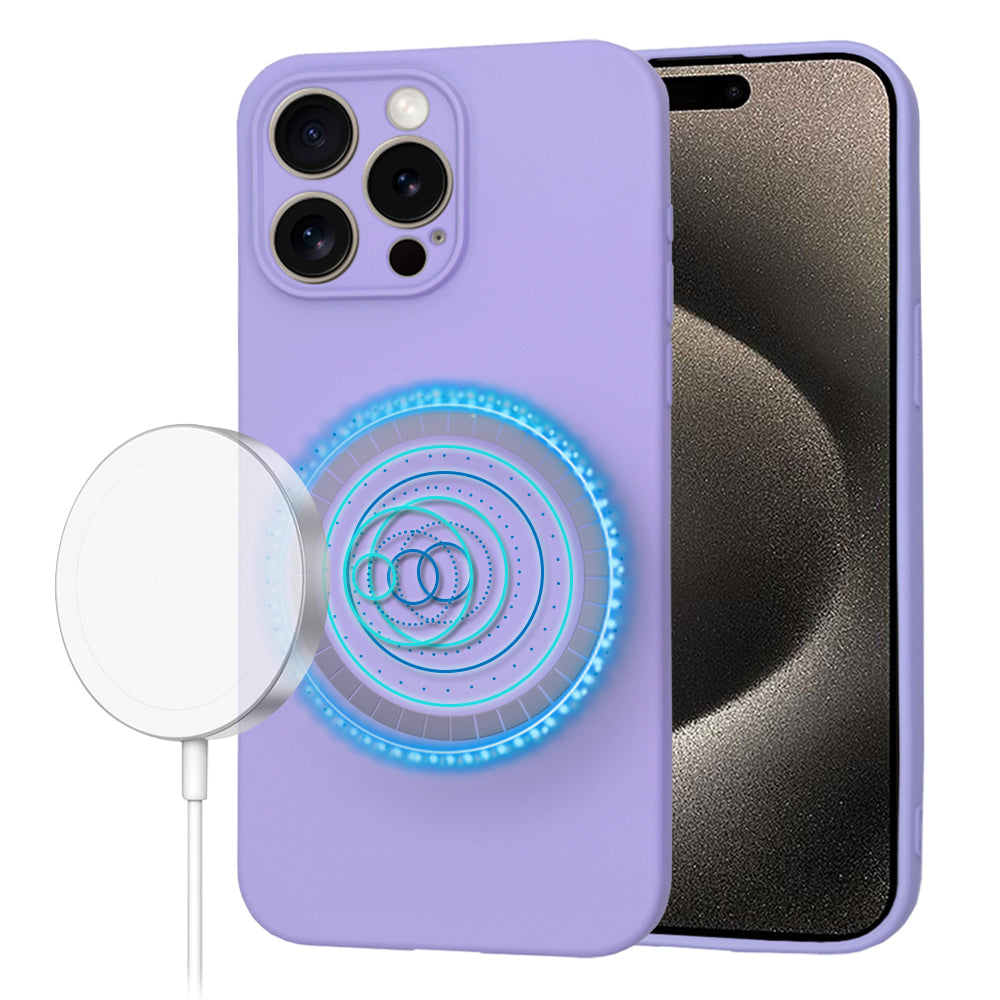 Futrola MagSafe za Apple iPhone 15 Pro Max, Techsuit, SoftFlex, Svetlo Ljubičasta