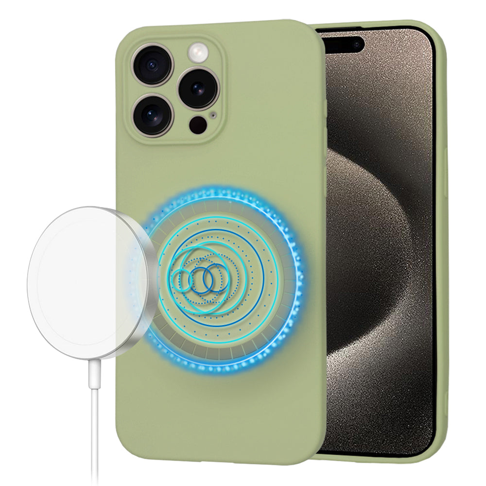 MagSafe futrola za Apple iPhone 15 Pro Max, Techsuit, SoftFlex, Matcha
