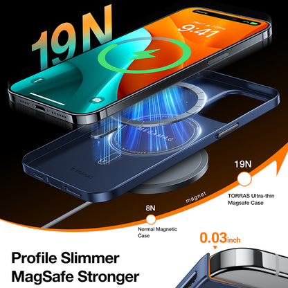 Futrola MagSafe za Apple iPhone 15 Pro Max, Torras, OriginFit, Tamnoplava