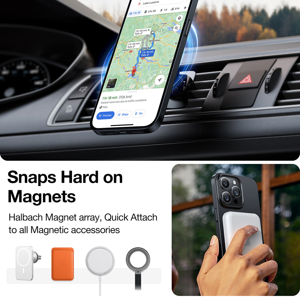 MagSafe futrola za Apple iPhone 15 Pro Max, Torras, OriginFit, Crna