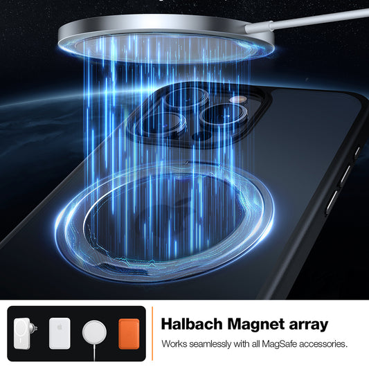 Husa MagSafe za Apple iPhone 15 Pro Max, Torras, Ostand Pro, Crna