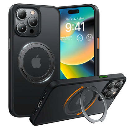 Husa MagSafe za Apple iPhone 15 Pro Max, Torras, Ostand Pro, Crna