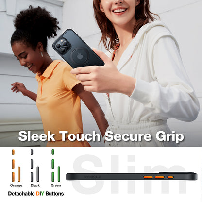 Husa MagSafe za Apple iPhone 15 Pro Max, Torras, Ostand Pro, Crna