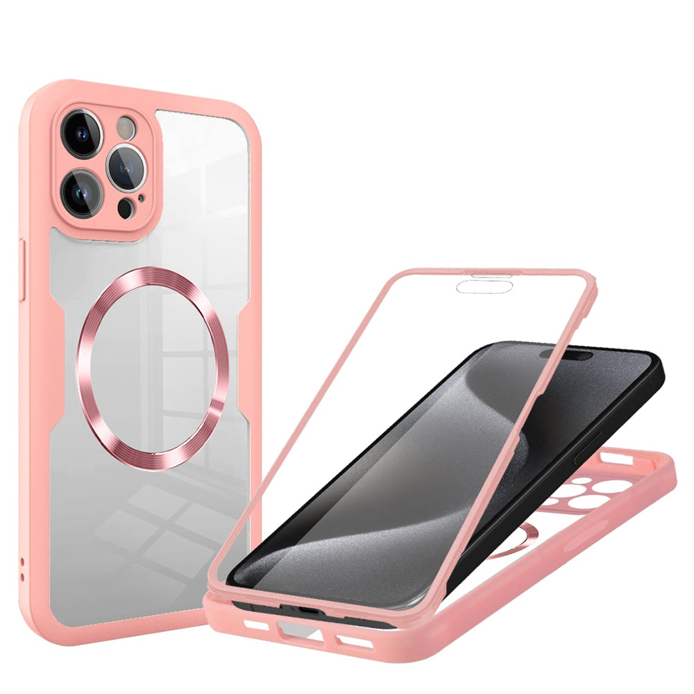 MagSafe futrola za Apple iPhone 15 Pro, Techsuit, ColorVerse 360, Roze