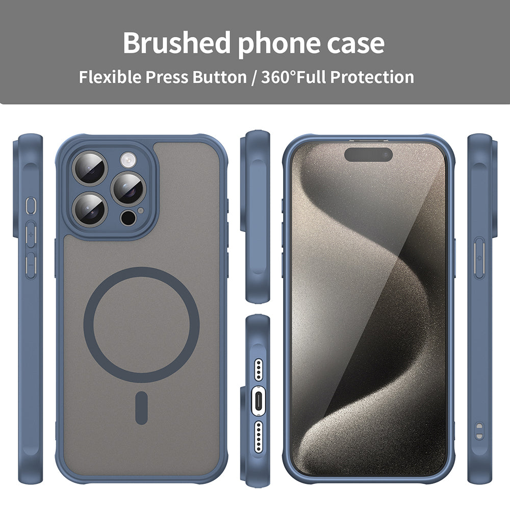 MagSafe futrola za Apple iPhone 15 Pro, Techsuit, HaloFrost II, Tamnoplava