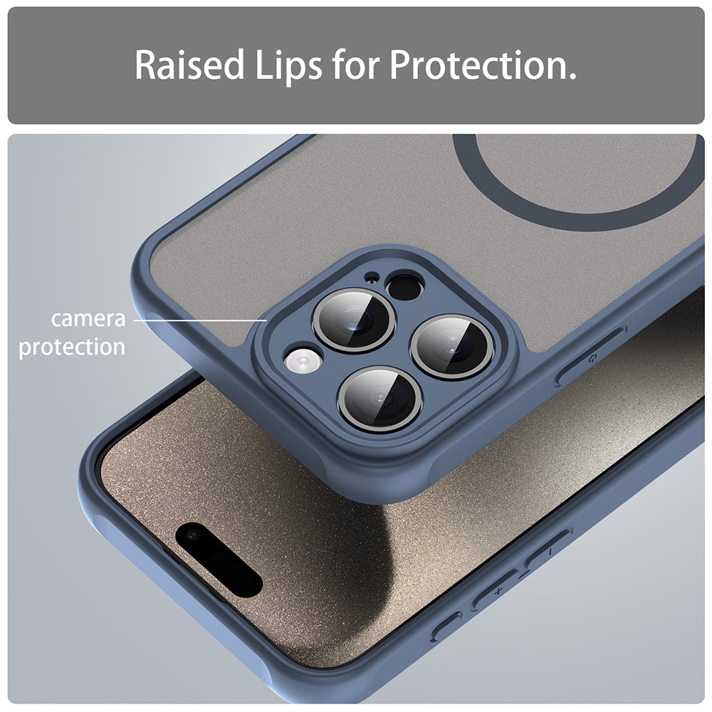 MagSafe futrola za Apple iPhone 15 Pro, Techsuit, HaloFrost II, Tamnoplava