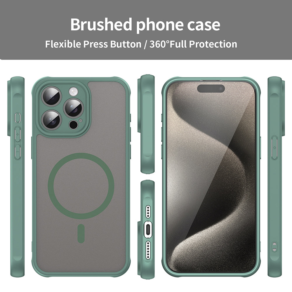 MagSafe futrola za Apple iPhone 15 Pro, Techsuit, HaloFrost II, Zelena