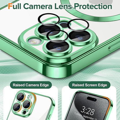 MagSafe futrola za Apple iPhone 15 Pro, Techsuit, Luxury Crystal, Svetlo Zelena